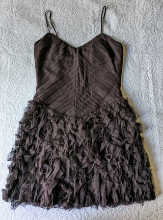 Vestido fiesta tul marron