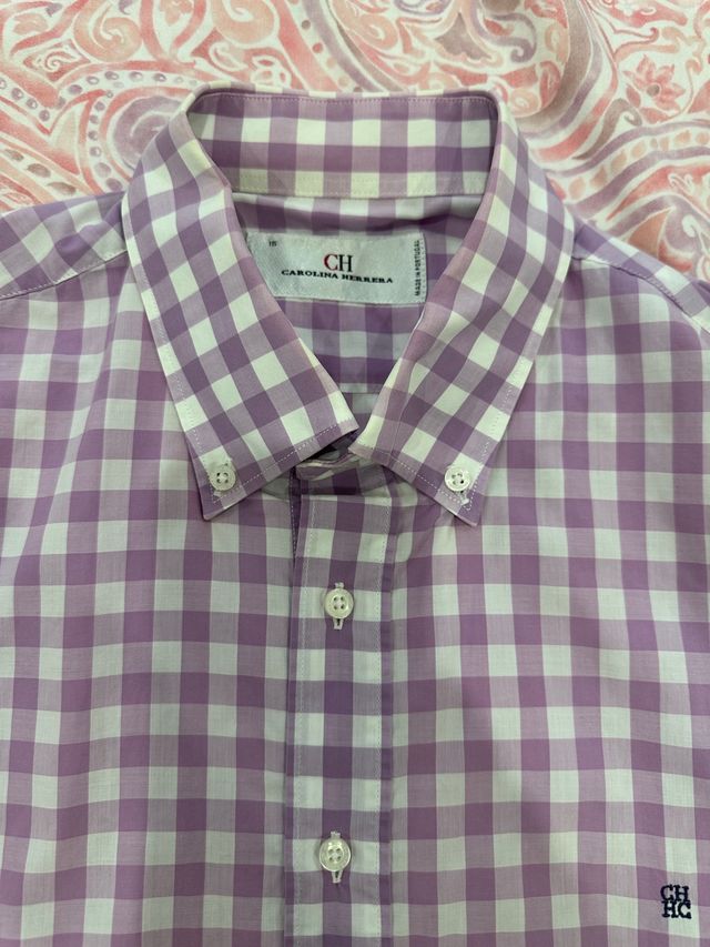 camisa cuadros carolina herrera