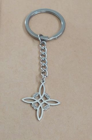 LLAVERO de acero Nudo de bruja