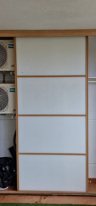 Puertas armario cristal y madera