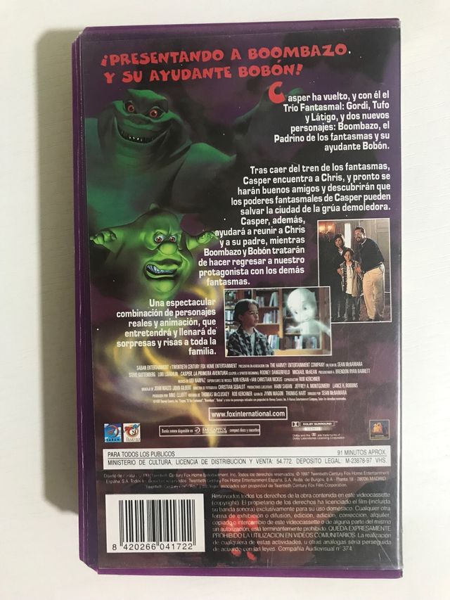 Cinta video VHS Casper, la primera aventura de Fox