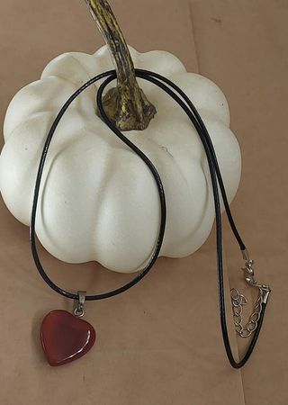 Collar y colgante corazón cristal piedra