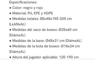 Saco de boxeo de Pie