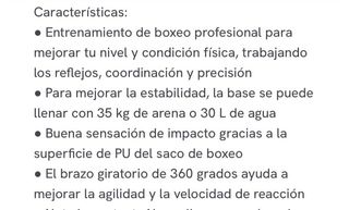 Saco de boxeo de Pie