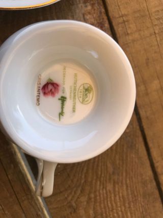 Noviembre Taza y plato porcelana alemana