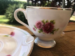 Noviembre Taza y plato porcelana alemana