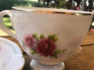 Noviembre Taza y plato porcelana alemana