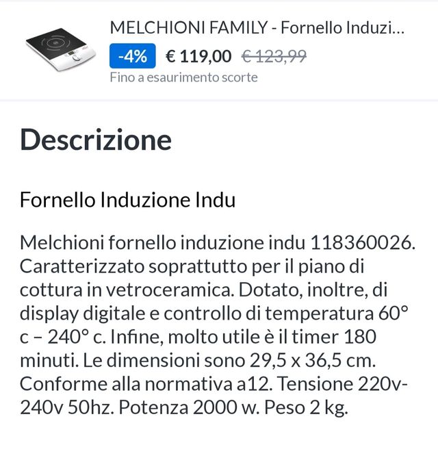 Fornello a induzione