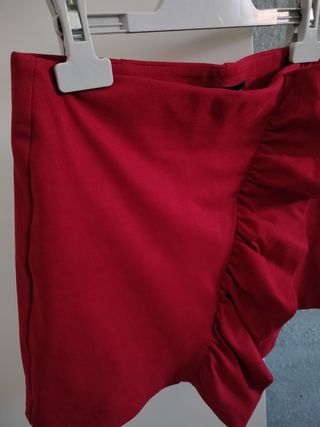 Falda de ante nueva Zara