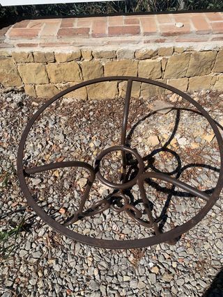 Pie mesa comedor forja + cristal