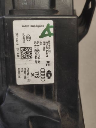 Faro izquierdo led Audi A3