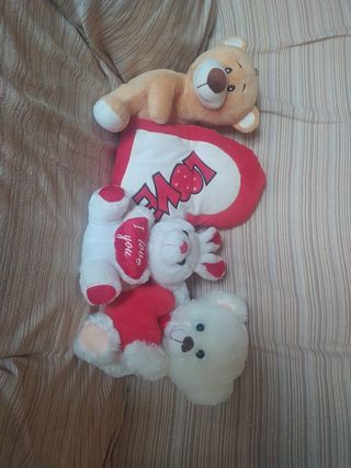 Lote de peluches de amor