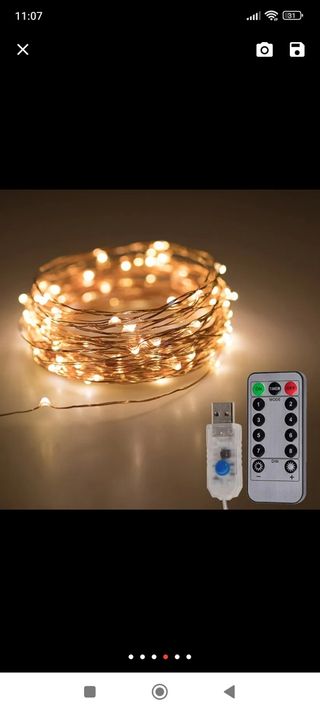 Luces led navidad con mando