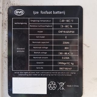 CARRETILLA ELECTRICA TRICICLO 1800 KG BYD