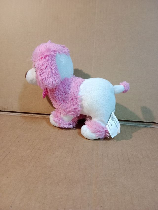 Peluche perrito rosa