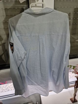 Camisa azul parches oversize Zara