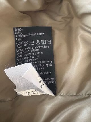 Abrigo acolchado largo mujer