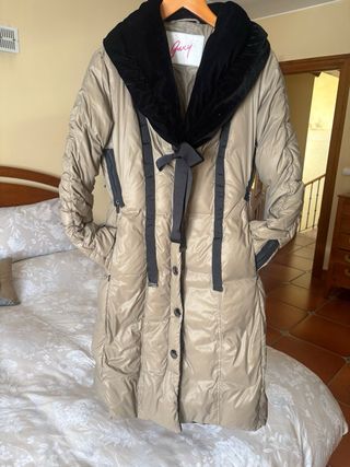Abrigo acolchado largo mujer