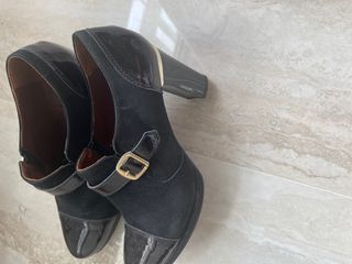 zapatos de ante y charol