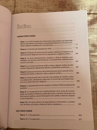 temario comun cuerpo ejecutivo CLM