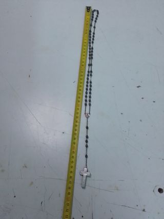 Rosario con las bolitas de madera