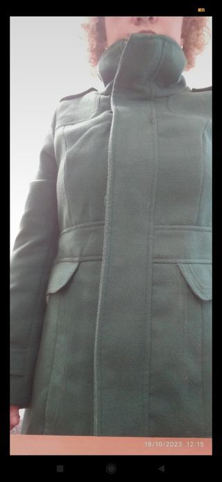 Abrigo de paño verde