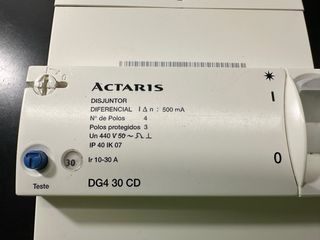 Disjuntor diferencial 45A 500mA