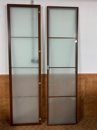 Puertas de Armario con cristal madera oscura Ikea
