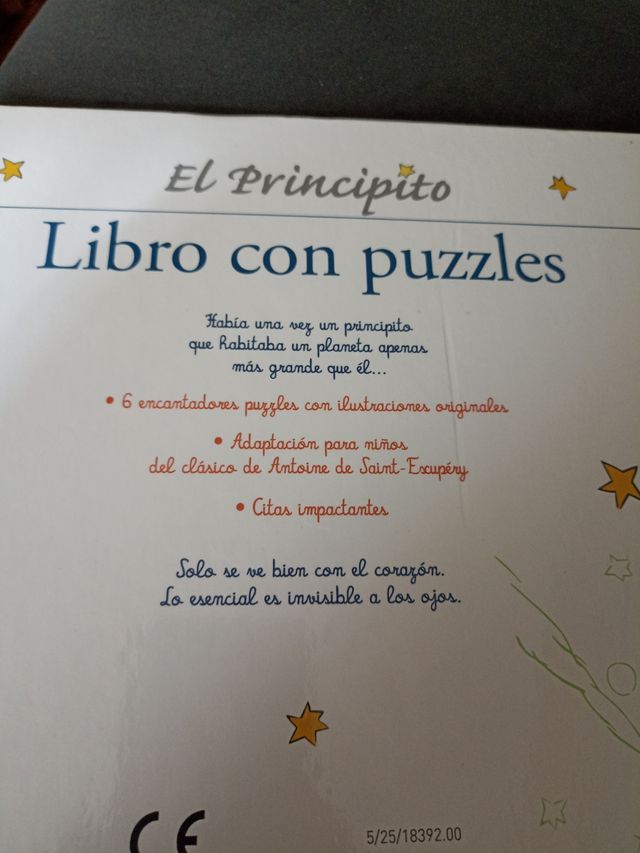 EL PRINCIPITO👑.Libro con puzzles