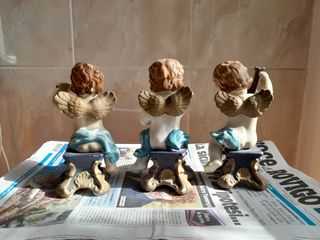 Tris angeli ceramica