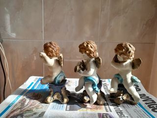 Tris angeli ceramica