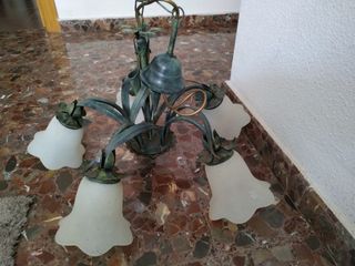 Lampara antigua de techo bonita  forjada de5 luces