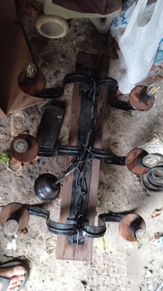 Lampara rustica de techo