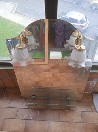 Espejo biselado baño