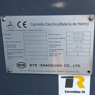 CARRETILLA ELECTRICA 2500 KG BYD