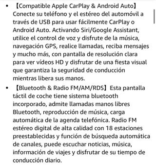 Pantalla Radio Coche 1DIN - Nuevo a estrenar