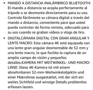 Cámara digital 4K, CCN 48MP - Nueva