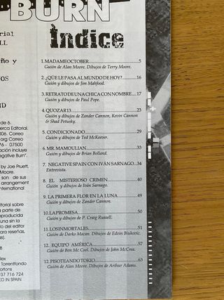 NEGATIVE BURN antologia comics