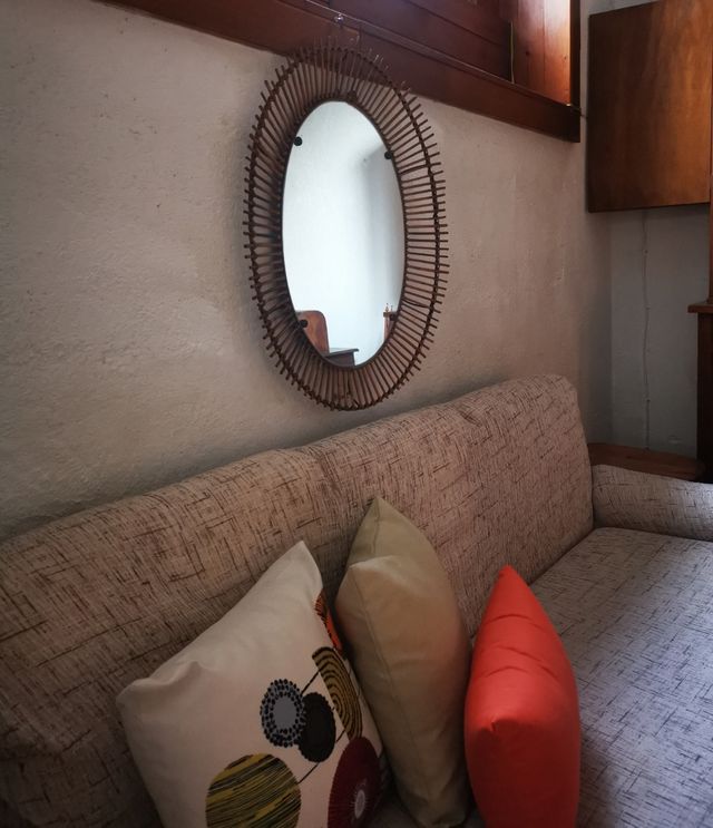 Specchio in bambù anni 70