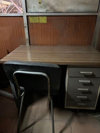 Escritorios de oficina antiguos años 70