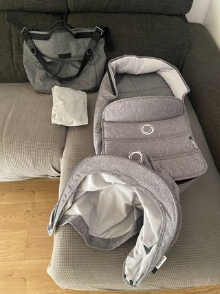 Carro Bugaboo Fox gris + capazo + extras
