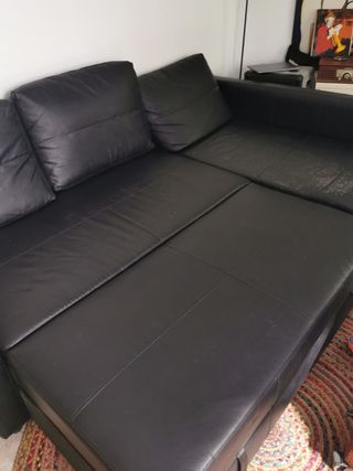 Sofá cama IKEA Friheten negro con almacenaje