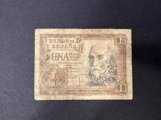 Billete una peseta 1953 muy circulada