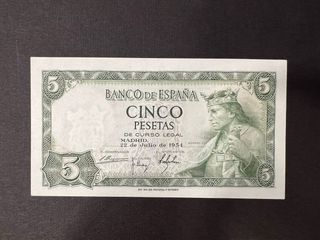Billete 5 pesetas 1954 SC