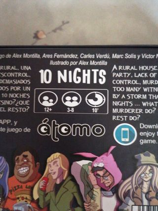 10 NIGHTS juego de rol.