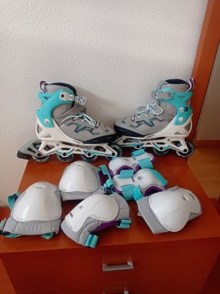 Patines de línea y protección