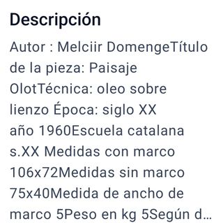 DOMENCHE OLEO TELA 40 X75 PAISAJE