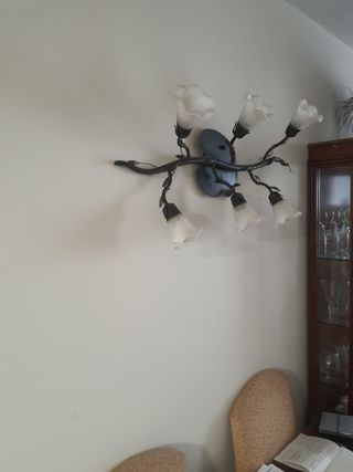 2 LAMPARAS DE FORJA NEGRA