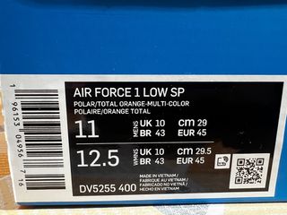 Nike Air Force 1 Low Sp “Polar/Total Orange”
