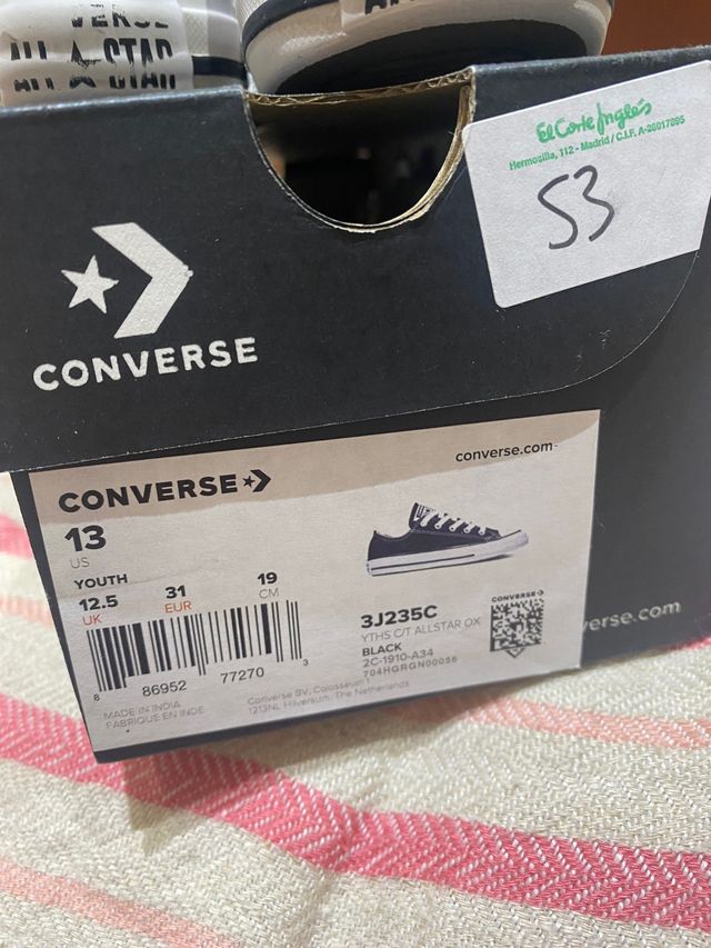 Converse en negro numero 31